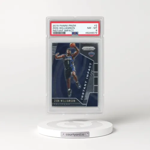 2019 Panini Prizm Instant Impact #2 Zion Williamson (PSA 8 NM-MT)