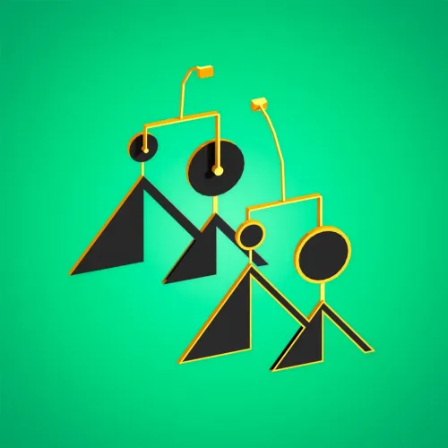 DecentralandLogoEarrings ＃11038