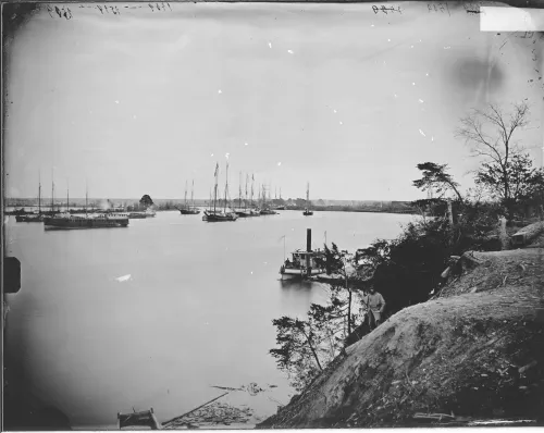 View of James River looking down from Dutch Gap #1166