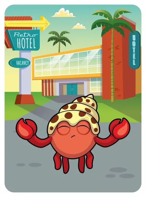 Happy Hermit Crab #28740