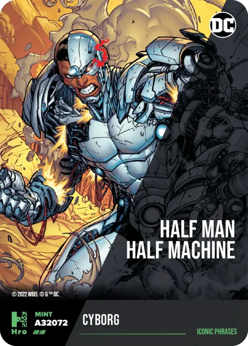 A32072 2022 Iconic Quotes "Half Man  Half Machine" - Cyborg