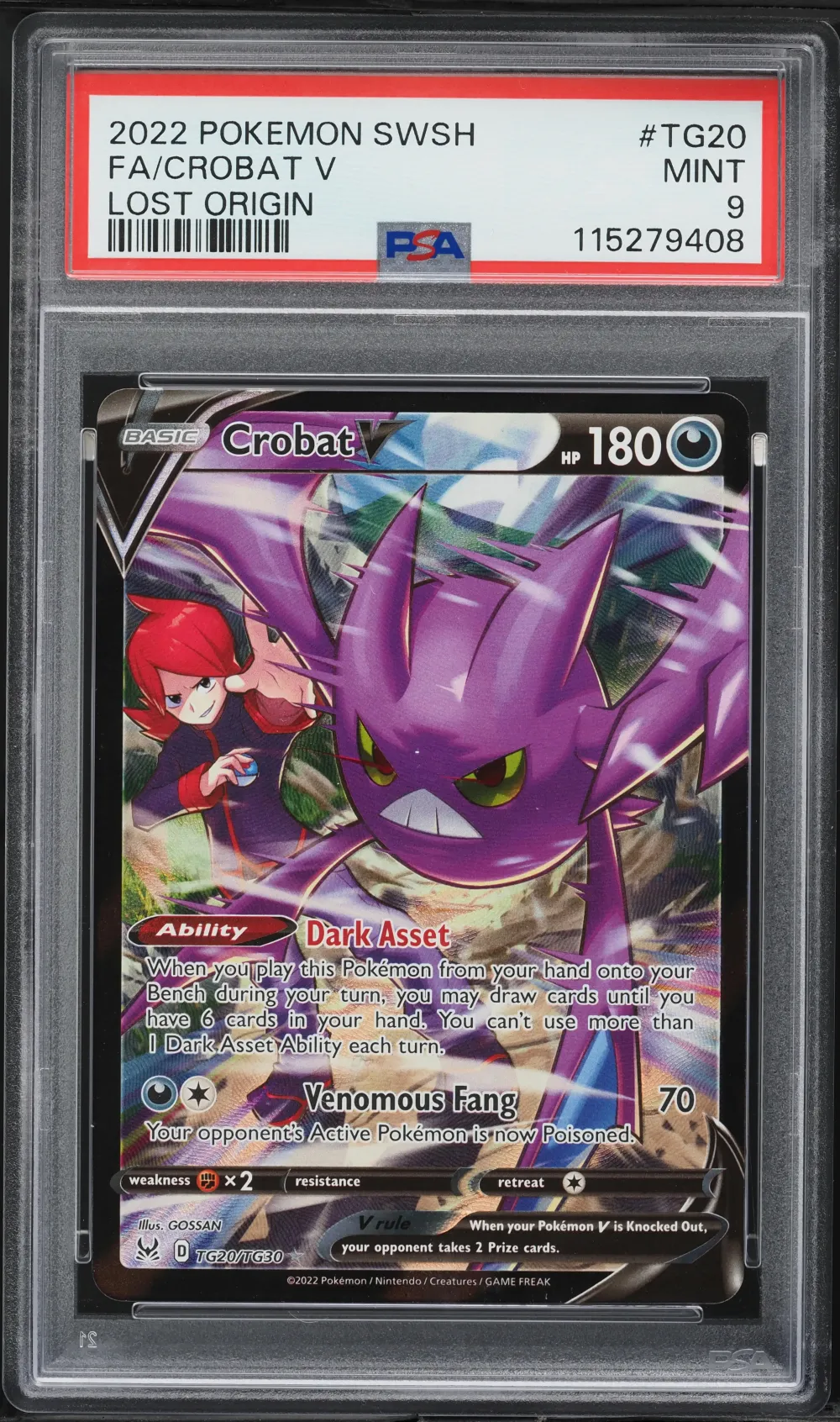 2022 #TG20 Full Art/Crobat V PSA