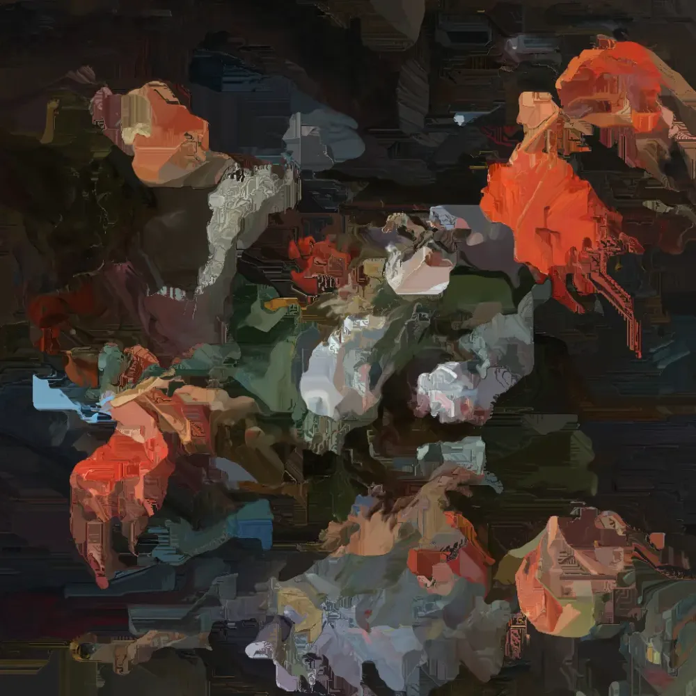 Still life with flowers and a watch #54