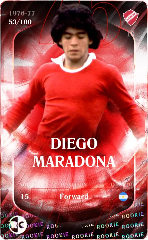 Diego Maradona 1976-77 • Rare 53/100