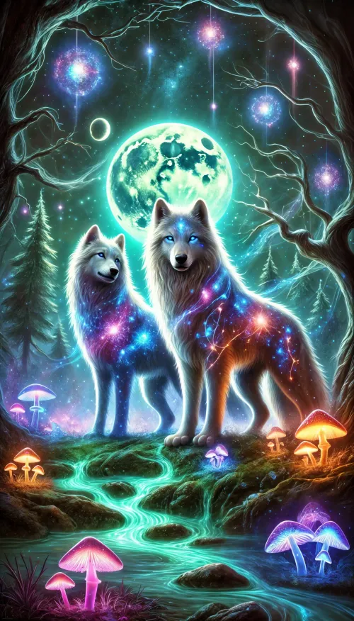 Aurora Wolf Pair