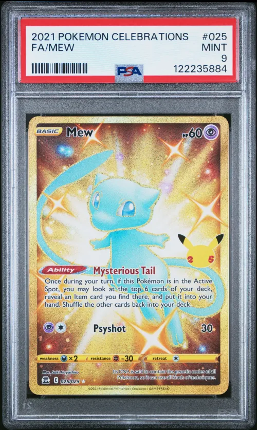 2021 #025 Full Art/Mew PSA 9 Cel