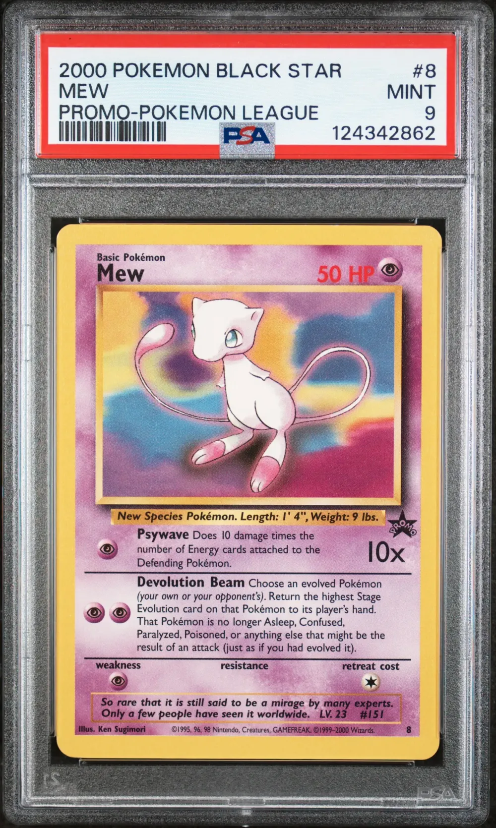 2000 #8 Mew PSA 9 Promo Black St