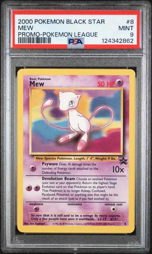 2000 #8 Mew PSA 9 Promo Black St