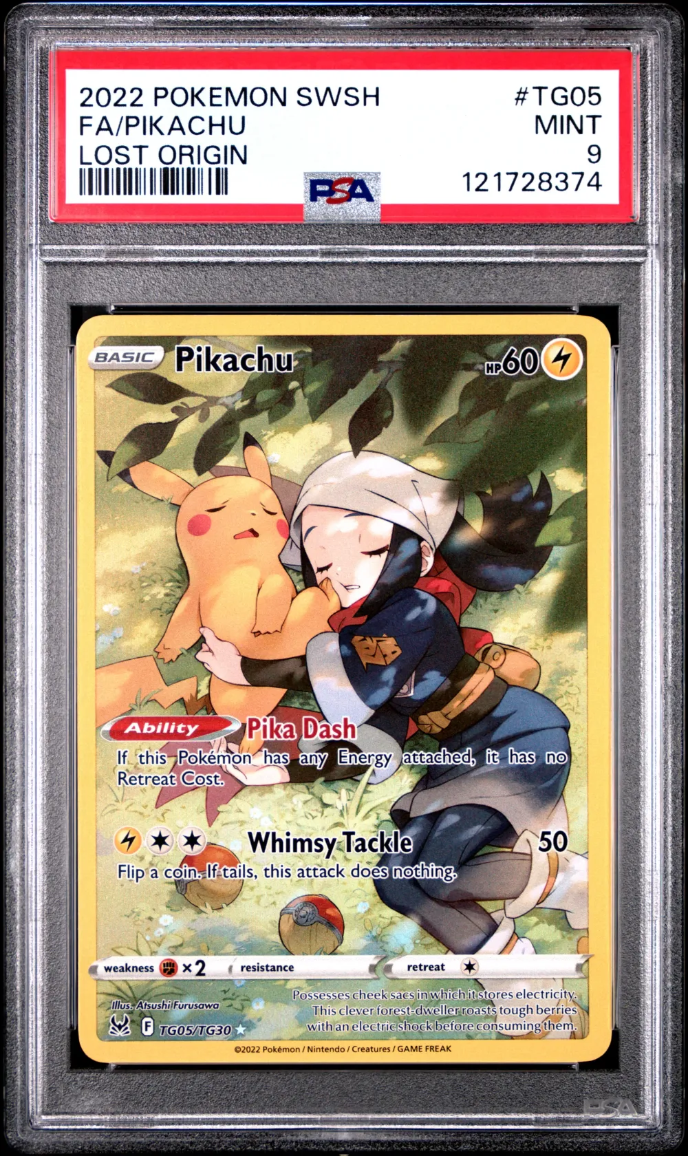2022 #TG05 Full Art/Pikachu PSA 