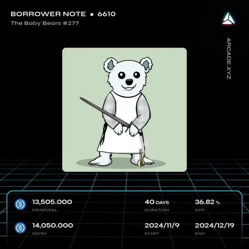 Arcade.xyz Borrower Note ＃6610