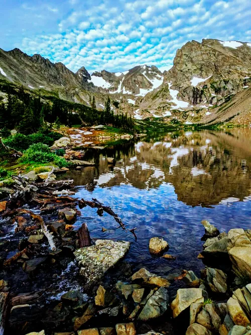 Ephemeral Reflection: Shoshoni Peak on Lake Isabelle - Indian Peaks Wilderness #8