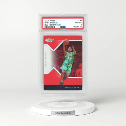 2004 Finest #99 Paul Pierce - Red Refractor (PSA 8 NM-MT)