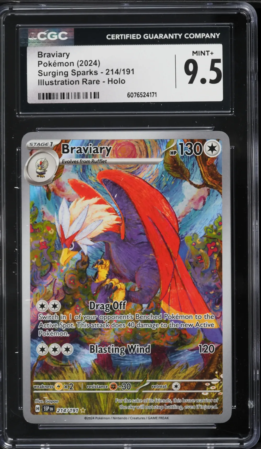 2024 #214 Braviary CGC 9.5 Ssp E