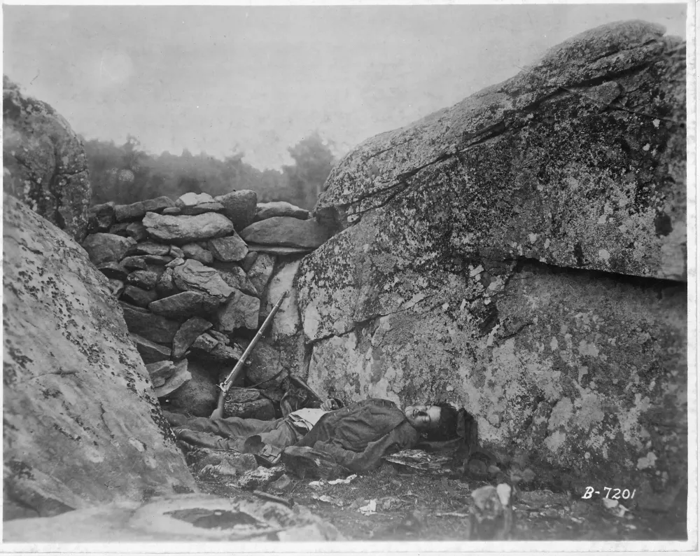 Rebel sharpshooter, Gettysburg. July 5, 1863 #1063