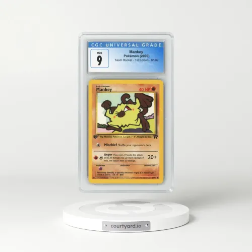 2000 Team Rocket #61/82 Mankey - 1st Edition 1st Edition (CGC 9 MINT)