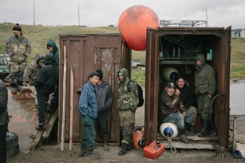 RumorsofArcticBelonging-LorinoContainer,LorinoFishermen,Chukotka #90054