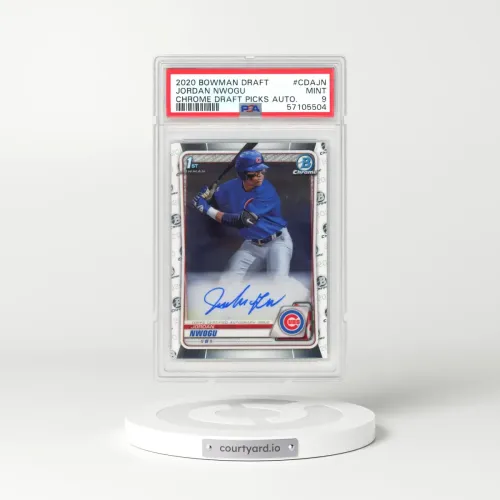 2020 Bowman Draft Chrome Draft Picks Autographs #CDAJN Jordan Nwogu (PSA 9 MINT)