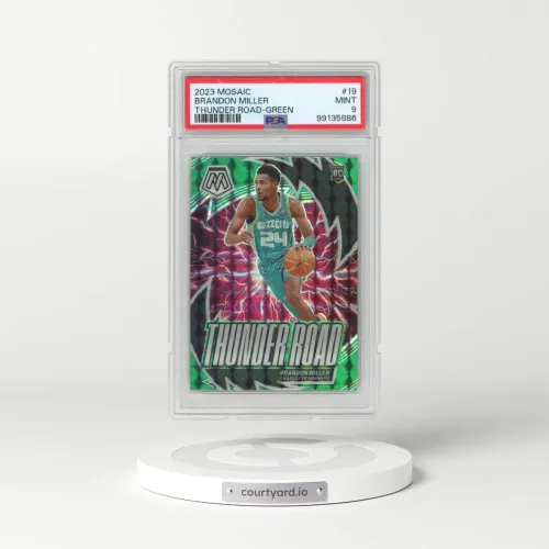 2023 Panini Mosaic Thunder Road #19 Brandon Miller - Green (PSA 9 MINT)