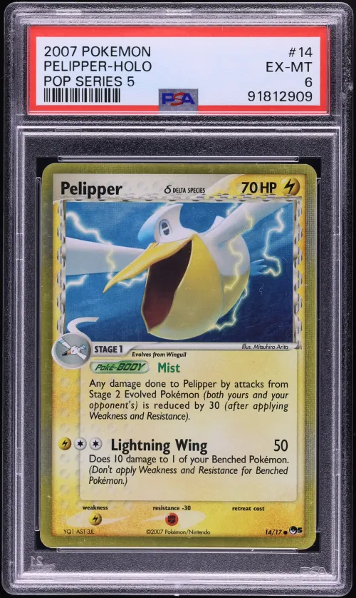 2007 #14 Holo Pelipper PSA 6 Pok