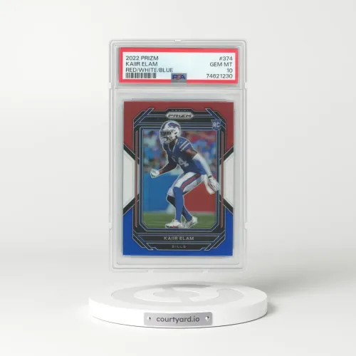 2022 Panini Prizm #374 Kaiir Elam - Red/White/Blue (PSA 10 GEM MINT)