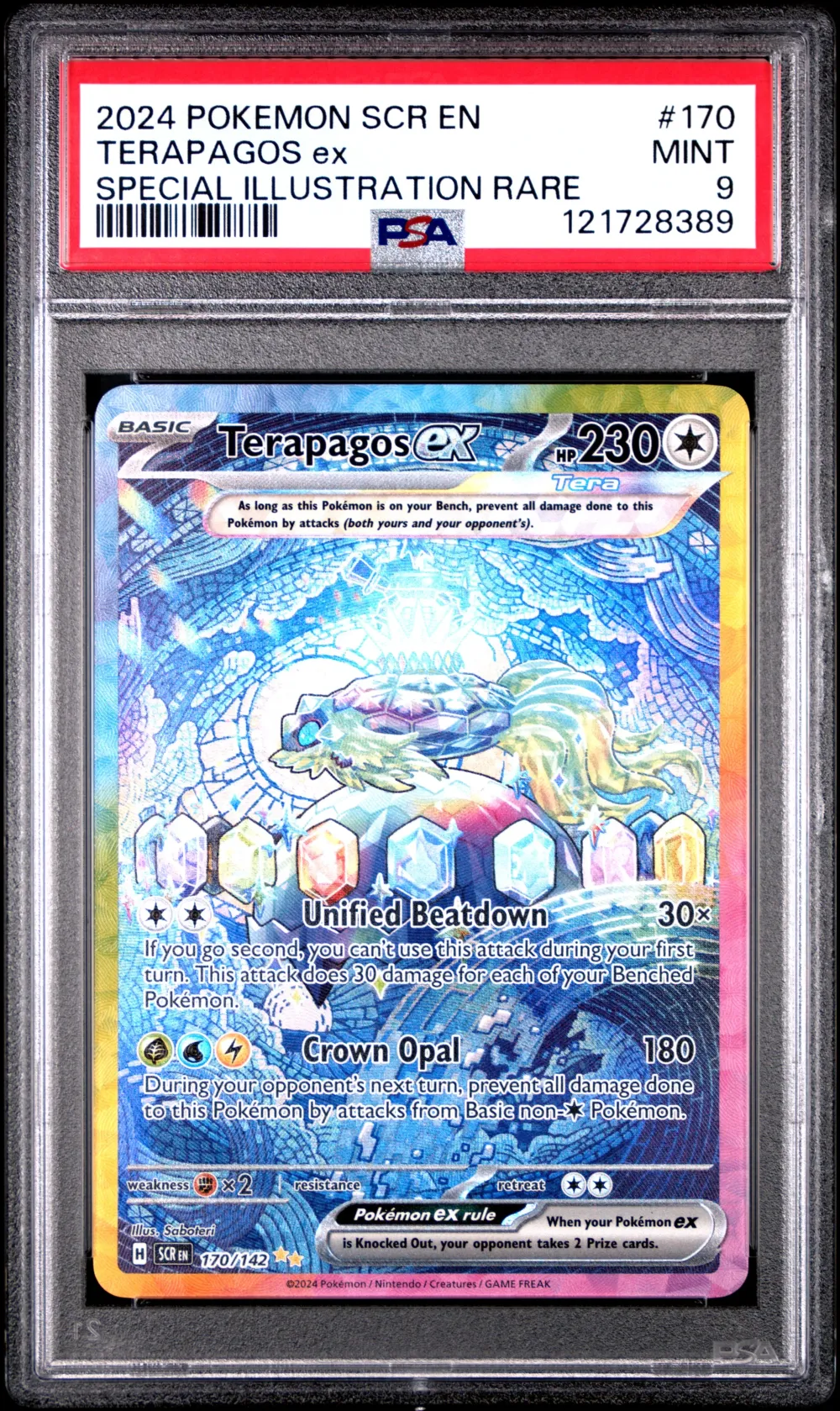 2024 #170 Terapagos EX PSA 9 Scr