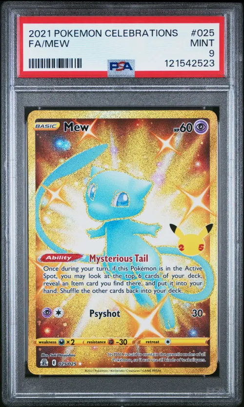 2021 #025 Full Art/Mew PSA 9 Cel