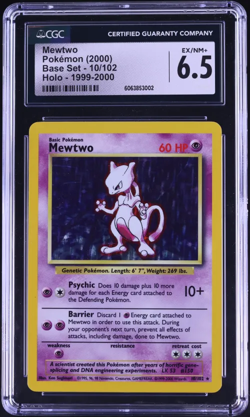 1999 #10 Mewtwo-Holo CGC 6.5 Gam