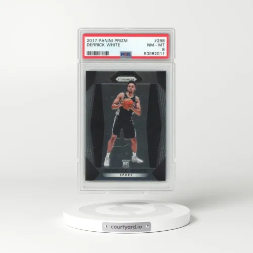 2017 Panini Prizm #298 Derrick White (PSA 8 NM-MT)