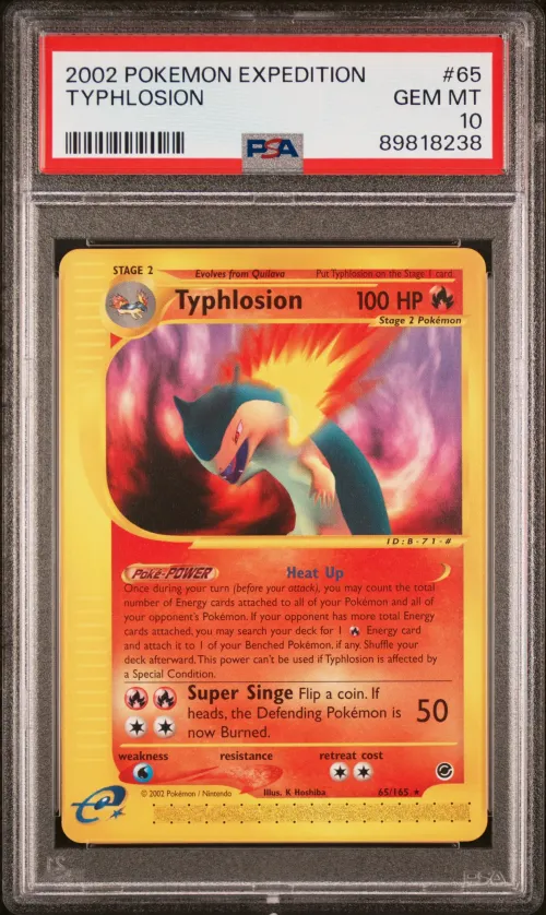 2002 #65 TYPHLOSION PSA 10 POKEM