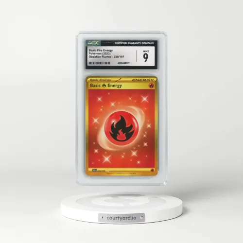 2023 Pokémon Obf EN-Obsidian Flames #230 Basic Fire Energy - Hyper Rare (CGC 9 MINT)