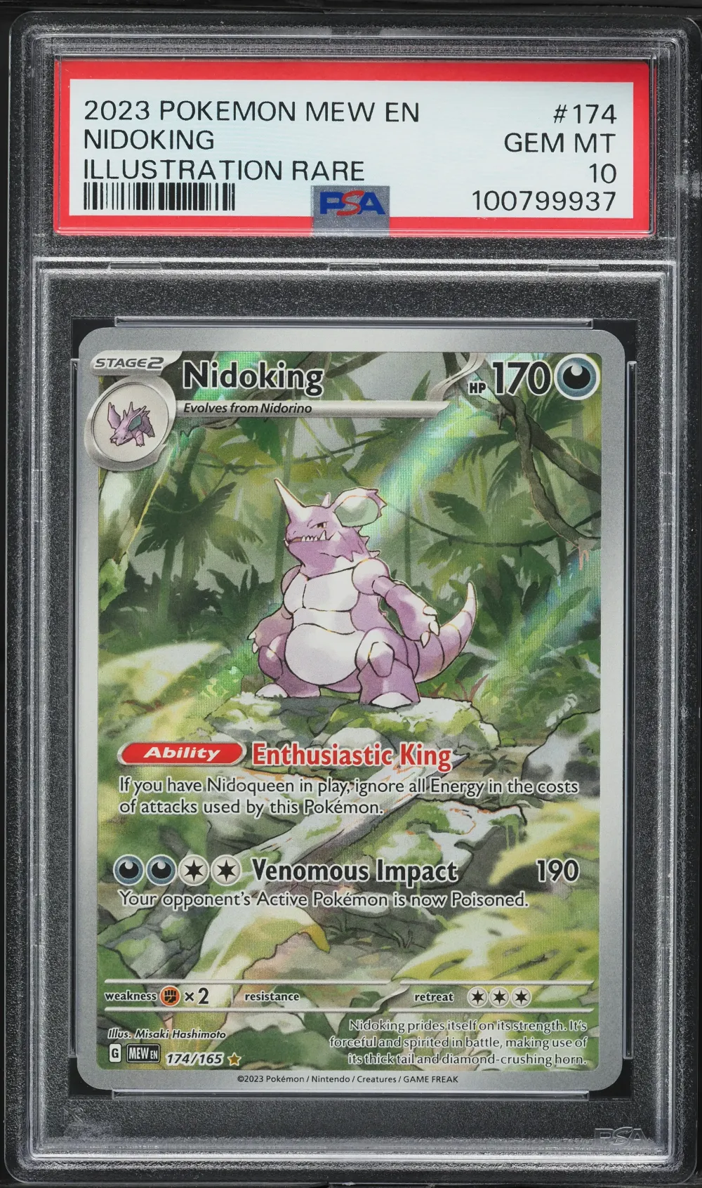 2023 #174 Nidoking PSA 10 Mew EN