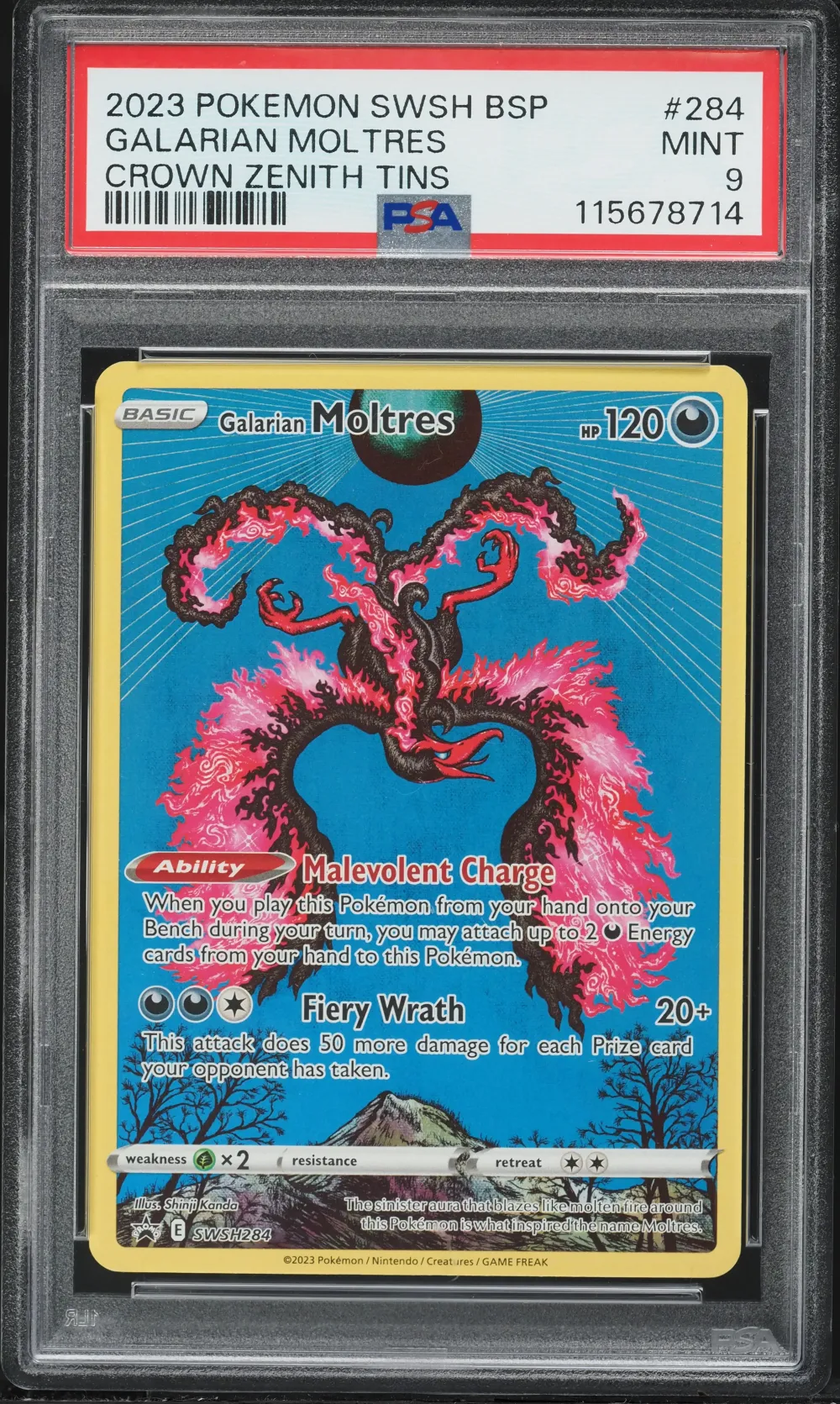 2023 #284 Galarian Moltres PSA 9