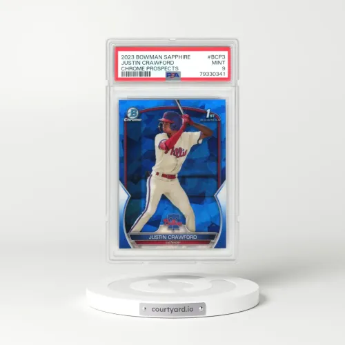 2023 Bowman Sapphire Edition Chrome Prospects #BCP3 Justin Crawford (PSA 9 MINT)