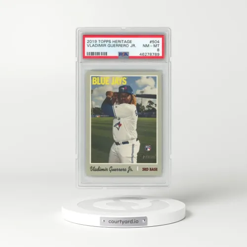 2019 Topps Heritage #504 Vladimir Guerrero Jr. (PSA 8 NM-MT)