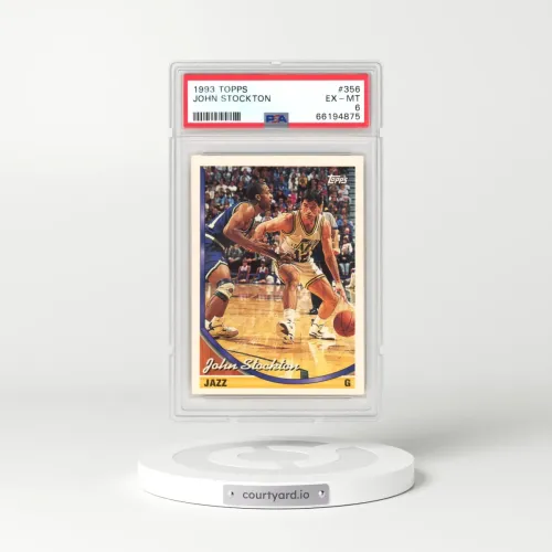 1993 Topps #356 John Stockton (PSA 6 EX-MT)