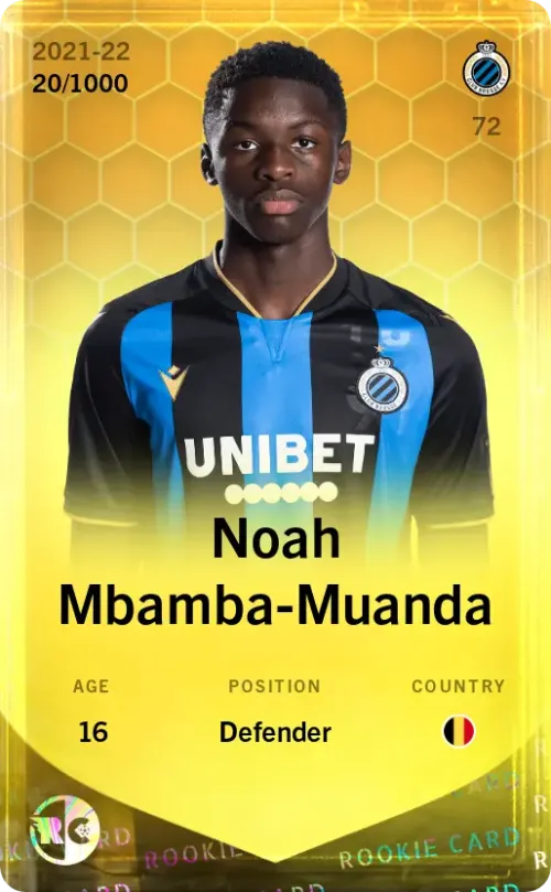 Noah Mbamba-Muanda 2021-22 • Limited 20/1000