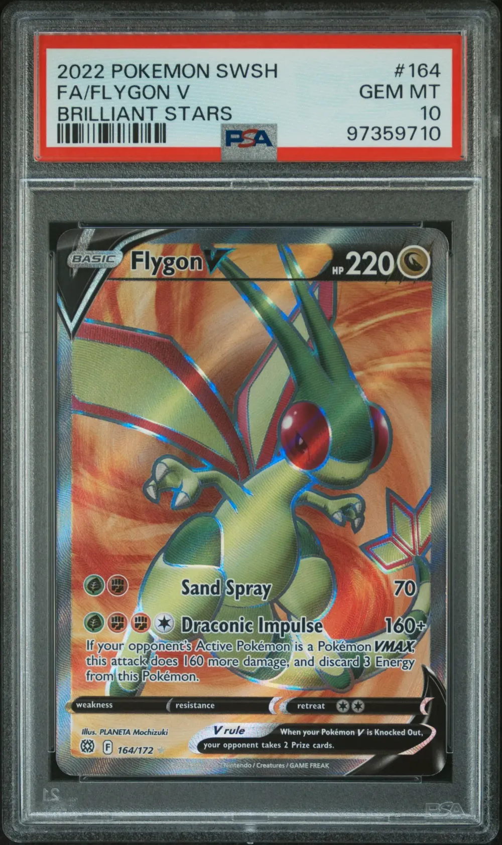 2022 #164 Full Art/Flygon V PSA 