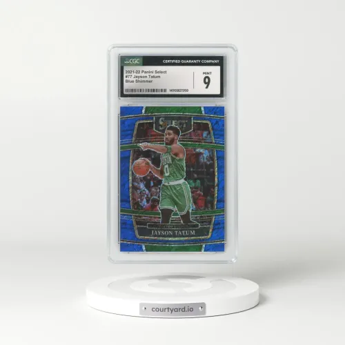 2021 Panini Select #77 Jayson Tatum - Blue Shimmer (CGC 9 MINT)