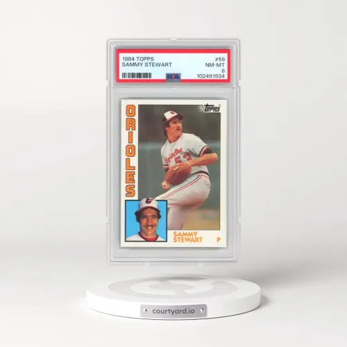 1984 Topps #59 Sammy Stewart (PSA 8 NM-MT)