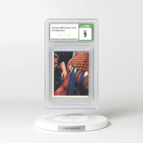 1997 Panini WWF Superstar Stickers #118 Rocky Maivia (CSG 9 MINT)
