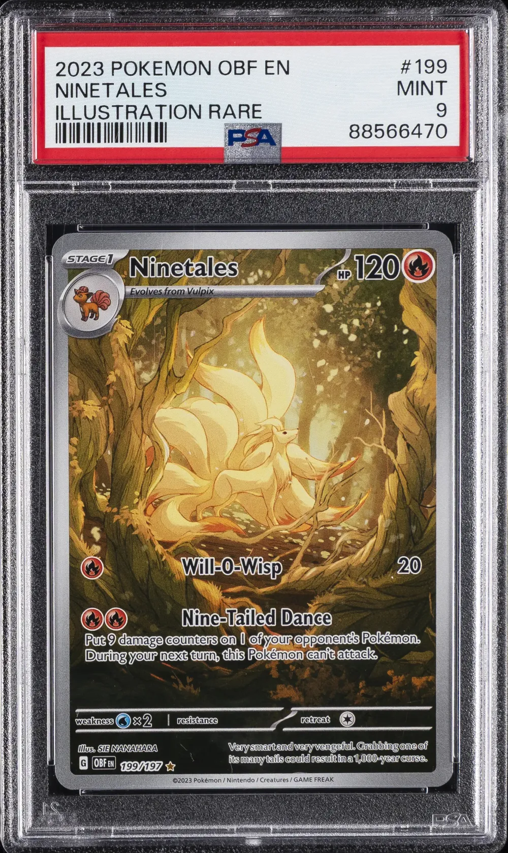 2023 #199 Ninetales PSA 9 Obf EN