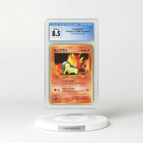 1999 Japanese Neo Premium File #155 Cyndaquil - No Rarity (CGC 8.5 NM-MT+)