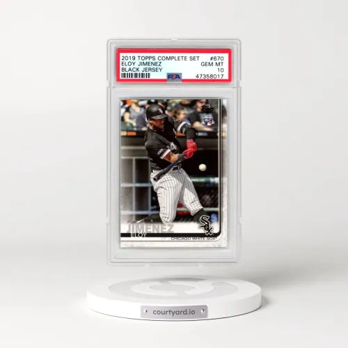 2019 Topps Complete Set #670 Eloy Jimenez - Black Jersey (PSA 10 GEM MINT)