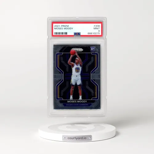 2021 Panini Prizm #308 Moses Moody (PSA 9 MINT)