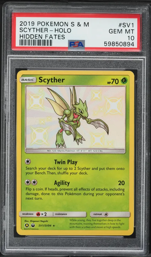 2019 #SV1 Scyther-Holo PSA 10 Su