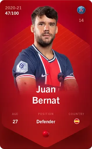 JuanBernat2020-21•Rare47/100 #83134627753853009352923234476686421970838896296350867997399716854607284451354