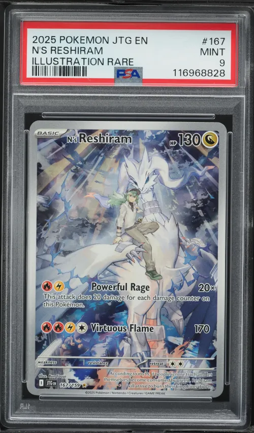 2025 #167 N's Reshiram PSA 9 Jtg