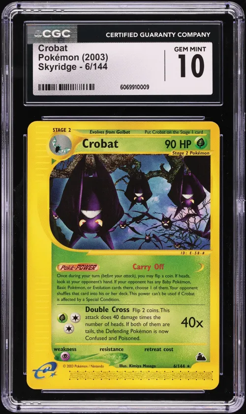 2003 #6 Crobat CGC 10 Skyridge P