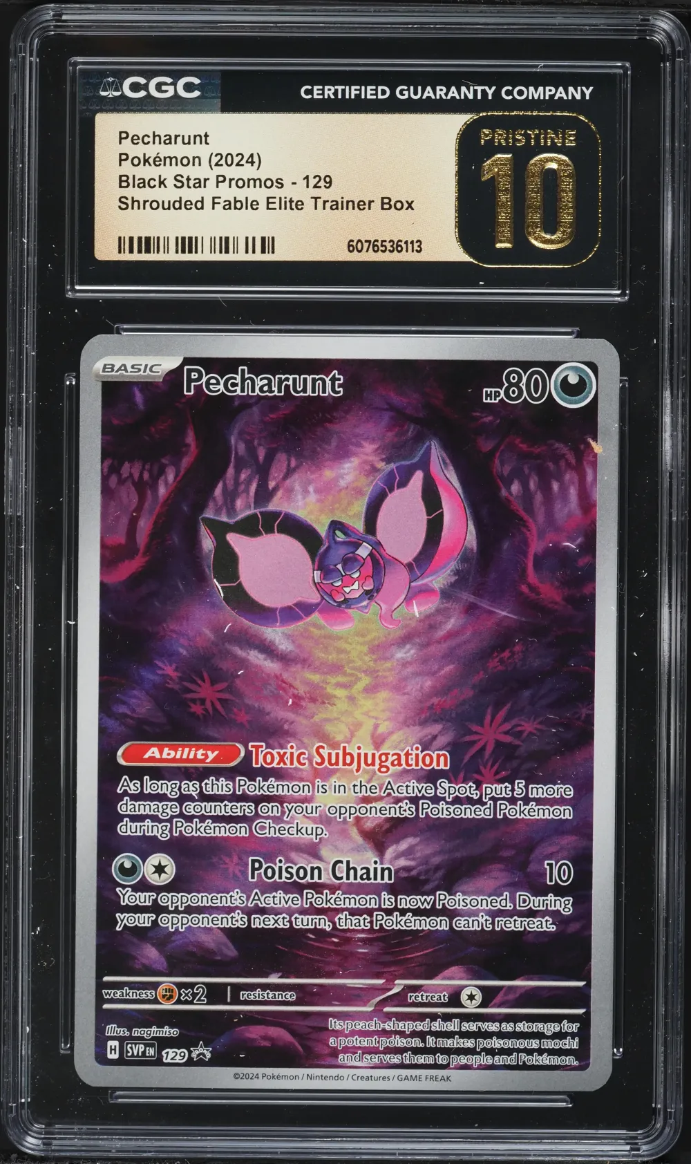 2023 #129 Pecharunt CGC 10 Prist