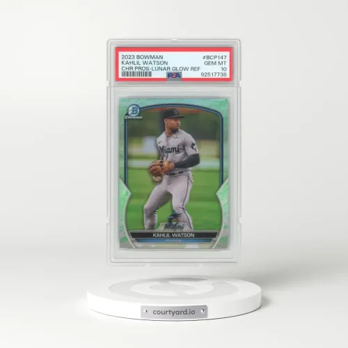 2023 Bowman Chrome Prospects #BCP147 Kahlil Watson - Lunar Glow Refractor (PSA 10 GEM MINT)